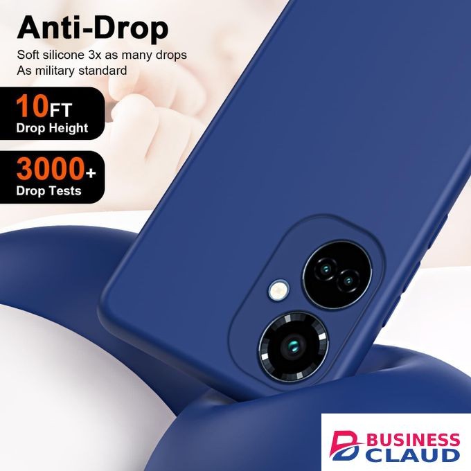 Silicone Phone Cover for Infinix Hot 50i - Blue, anti-fingerprint, anti-scratch, durable silicone case