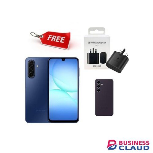 Samsung Galaxy A17, 6.7'' HD+ Display, 4GB RAM + 128GB Storage (Dual Sim), 50MP Camera, 5000mAh Battery - Blue+ Free Gifts