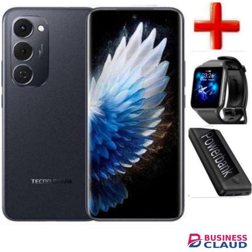 Tecno Spark 40 PRO, 6.78'' Display,128GB Storage+up to 16GB RAM (Dual Sim) 50MP, 5200 MAh+WARRANTY-+GIFTS Black