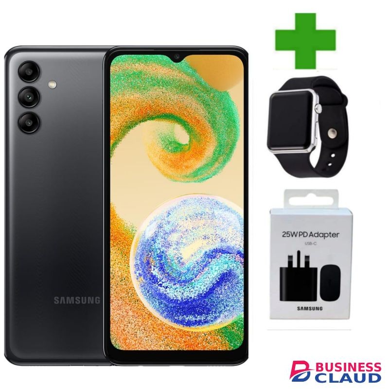 Samsung A04s, 6.5", 128GB + 4GB RAM (Dual SIM), 50MP, 5000mAh Plus ,adapter,watch