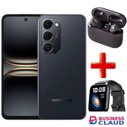 Tecno Spark 40 PRO, 6.78'' Display,128GB Storage+upto 16GB RAM, 50MP, 5200 MAh-1 YEAR WARRANTY+FREE GIFTS Black