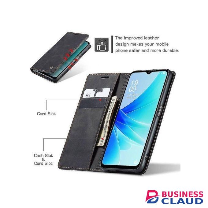 Infinix Hot 40 Pro Wallet Black Retro Leather All-Round Protection Flip Cover Case - Protective Phone Cover