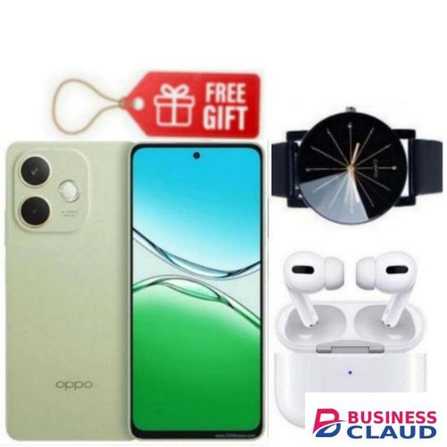 Oppo A5 Pro, Display 6.67", Storage 256GB ROM + 8GB RAM, 4G (Dual Sim) 5800mAh, Green+ Airpods & Watch