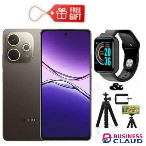 Oppo A5 Pro, Display 6.67", Storage 256GB ROM + 8GB RAM, 4G (Dual Sim) 5800mAh, Brown+ Tripod stand & Watch