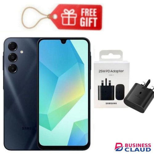 Samsung GALAXY A16, Display 6.7'',Storage 256GB ROM + 8GB RAM -(DUAL SIM) 50MP,4G, 5000mAh, Black+ Adapter