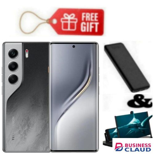 Tecno Camon 40 Pro, Display 6.78'', Storage 256GB ROM+ UP To 16GB RAM, 4G (Dual Sim) 5200mAh, Black + Power Bank & Magnifier