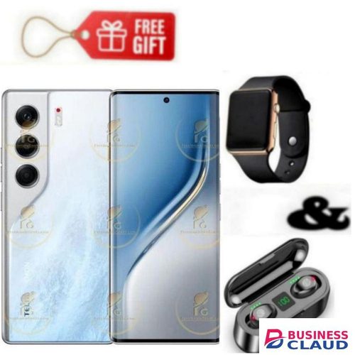 Tecno Camon 40 Pro, Display 6.78'', Storage 256GB ROM+ UP To 16GB RAM, 4G (Dual Sim) 5200mAh, Glacier White+ Watch & F9 Earbuds