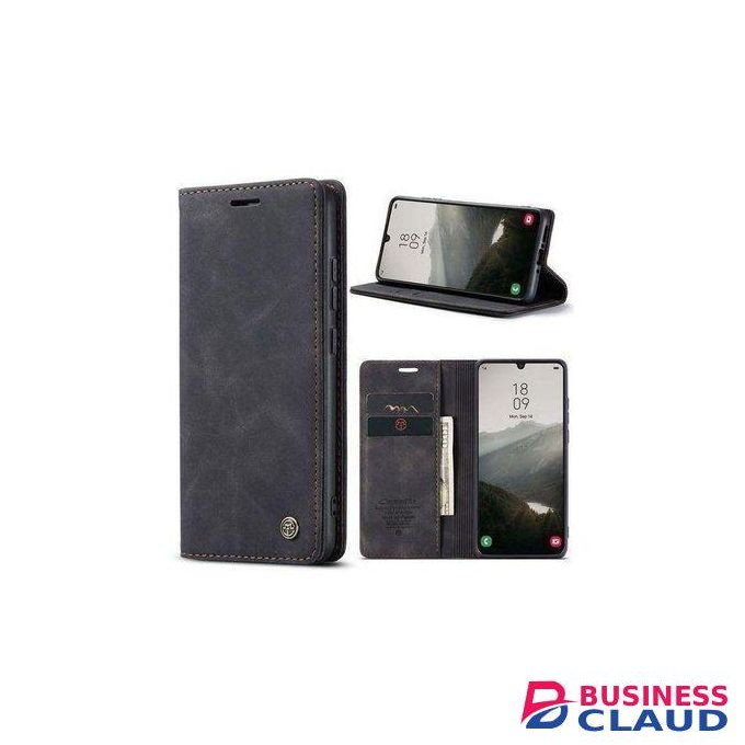 INFINIX HOT 50 PRO+ caseme leather flip case (black leather flip cover for infinix hot 50 pro plus)