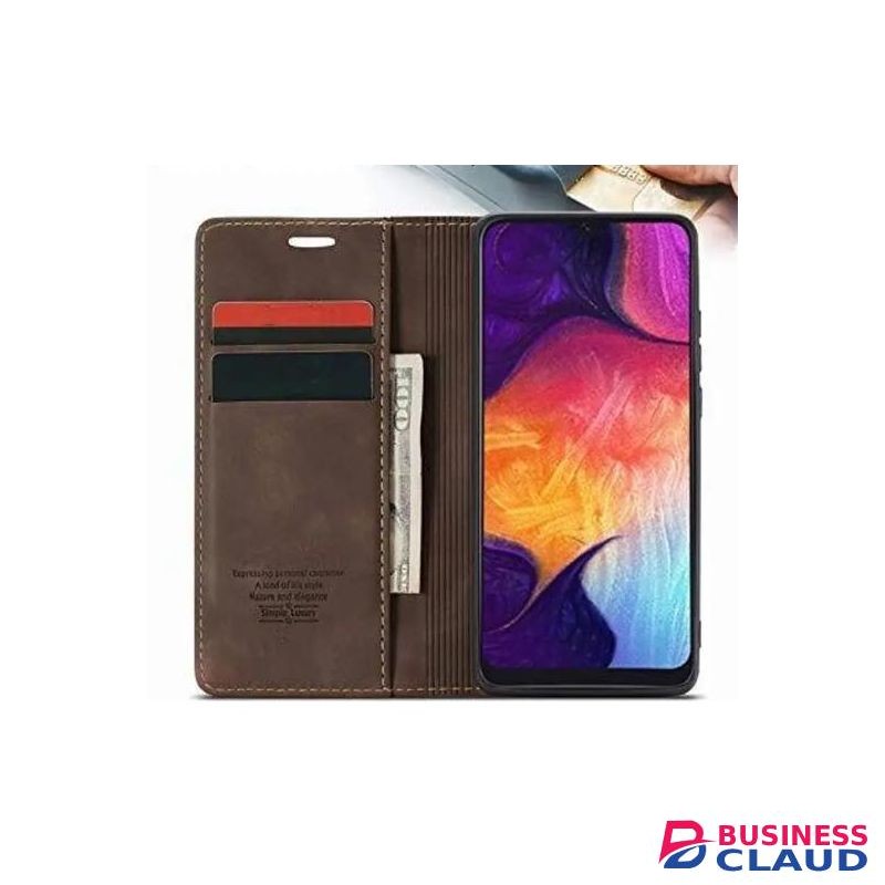 Infinix Hot 50 Pro Plus Leather Flip Cover, Protective Flip Cover with Card Slots and Magnetic Closure for Infinix Hot 50 Pro Plus (Coffee Brown)