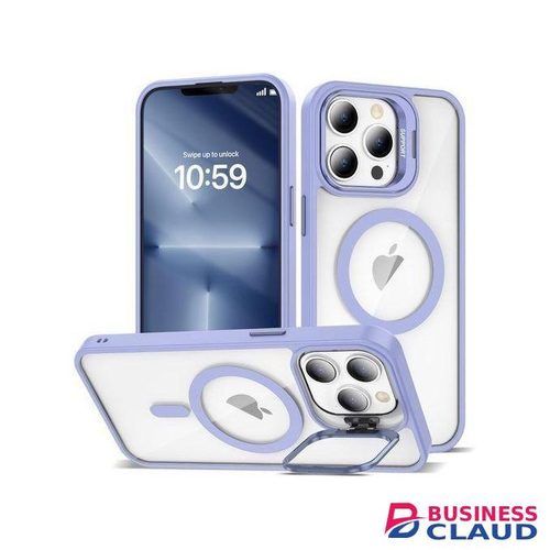 Magnetic Case For IPhone 13 ProMax With Camera Stand Shockproof Slim Clear Phone Case Compatible With MagSafe