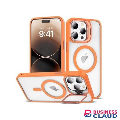 Magnetic Case For IPhone 12 Pro Max With Camera Stand Shockproof Slim Clear Phone Case Compatible With MagSafe