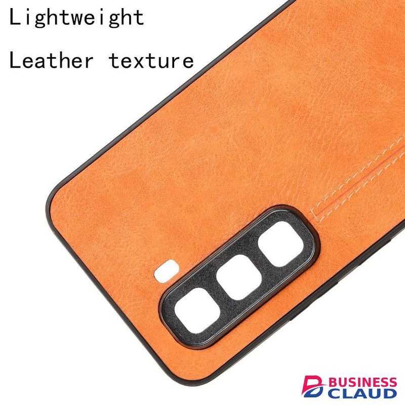 For Infinix Hot 50 Pro Plus 4G high-end luxury leather phone case Orange