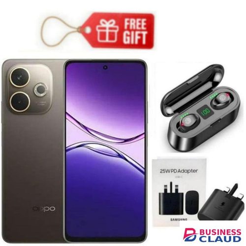 Oppo A5 Pro, Display 6.67", Storage 256GB ROM + 8GB RAM, 4G (Dual Sim) 5800mAh, Brown+ F9 Earbuds & Adapter