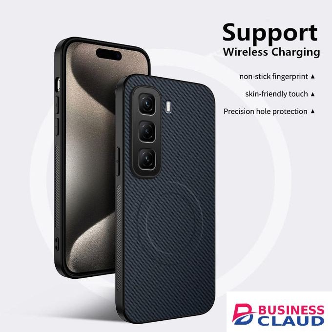 For Infinix Hot 50 Pro Plus 4G Carbon Fiber Pattern Magnetic Soft Phone Case