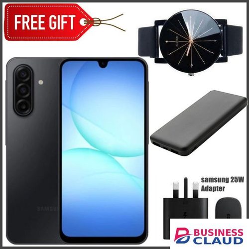 Samsung Galaxy A17, 6.7'' HD+ Display, 4GB RAM + 128GB Storage (Dual Sim), 50MP Camera, 5000mAh Battery - Black+Web Watch+Power Bank+Adapter
