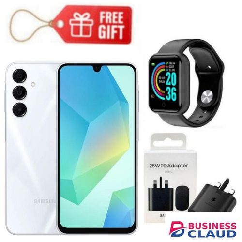 Samsung GALAXY A16, Display 6.7'',Storage 256GB ROM + 8GB RAM -(DUAL SIM) 50MP,4G, 5000mAh, Grey+ Watch & Adapter