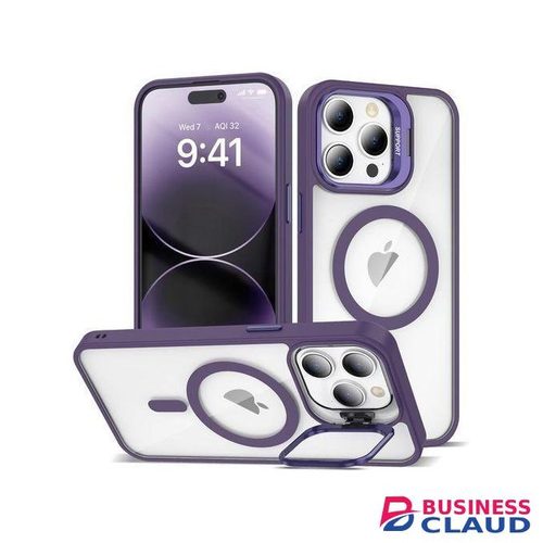 Magnetic Case For IPhone 14 Pro With Camera Stand Shockproof Slim Clear Phone Case Compatible With MagSafe
