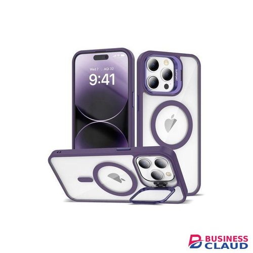 Magnetic Case For IPhone 16 Pro With Camera Stand Shockproof Slim Clear Phone Case Compatible With MagSafe