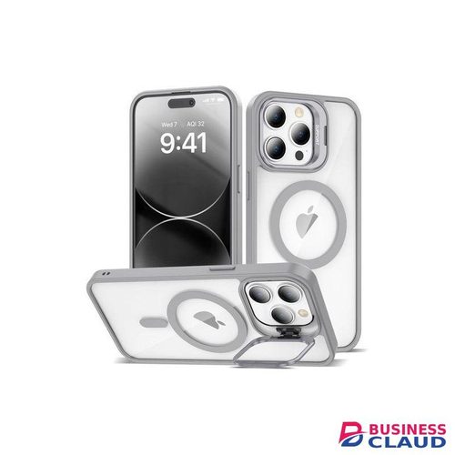 Magnetic Case For IPhone 15 Pro With Camera Stand Shockproof Slim Clear Phone Case Compatible With MagSafe