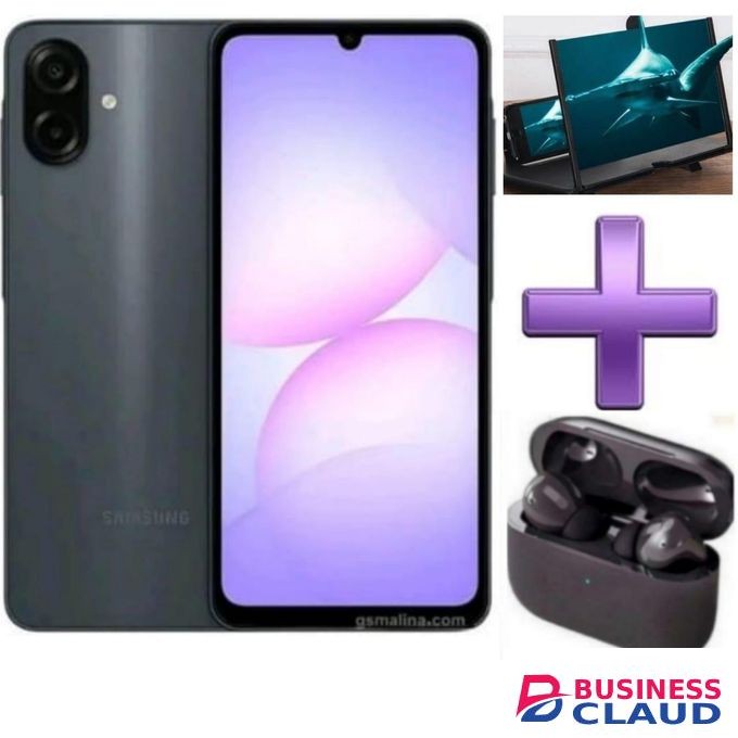 Samsung Galaxy A07, 6.7'' Display, 4GB RAM+64GB ROM (Dual) 50MP Camera, 5000mAh-2 yrs warranty+ MAGNIFIER+EARPODS