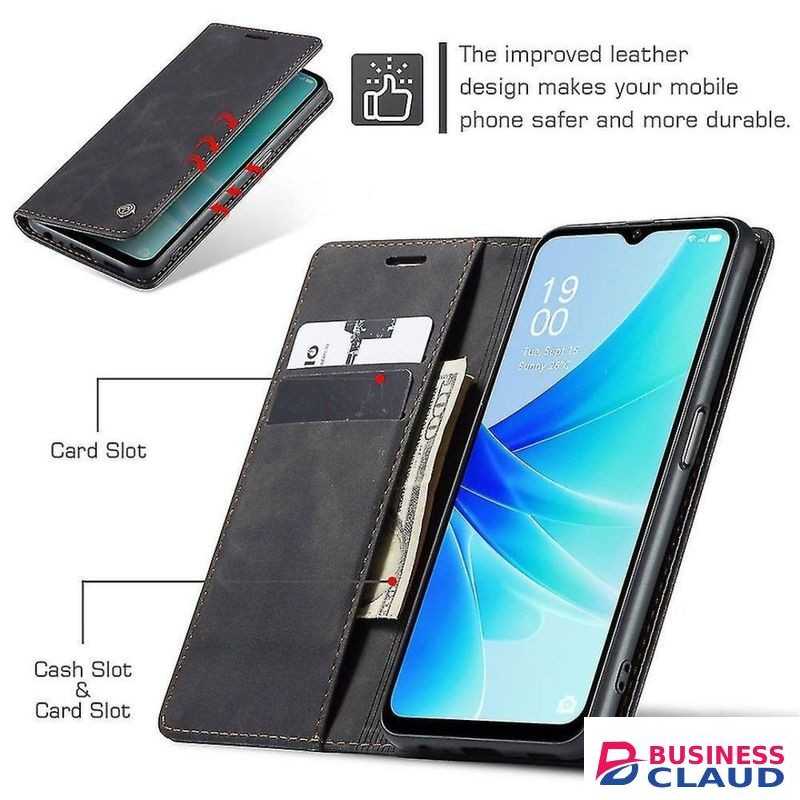 Infinix Hot 40 Pro Phone Case, Wallet-Style Black Retro Leather Flip Cover with All-Round Protection for Second Device