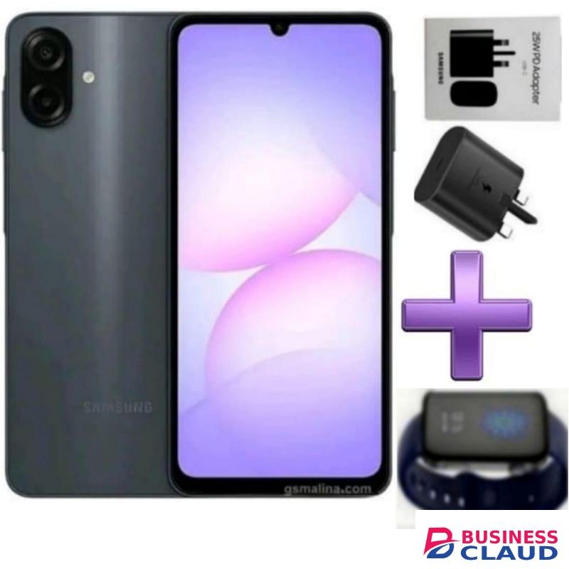 Samsung Galaxy A07, 6.7'' Display, 4GB RAM+ 64GB ROM (Dual) 50MP Camera, 5000mAh-2 yrs warranty+ ADAPTER+WATCH