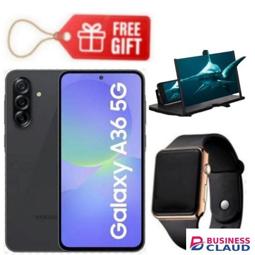 Samsung Galaxy A36 5G, Display 6.7", Storage 256GB + 8GB RAM (Dual SIM) 4G, 50MP, 5000mAh- Black+ Magnifier & Watch