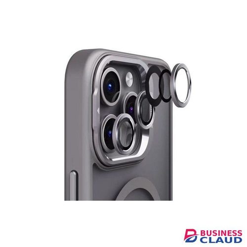 Magnetic phone case for iPhone 15 pro max Case, Full-Body Shockproof MagSafe Case, Built-in Stash Stand, 1 Set of Individual Lens Protectors