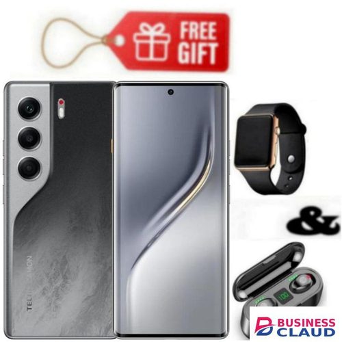 Tecno Camon 40 Pro, Display 6.78'', Storage 256GB ROM+ UP To 16GB RAM, 4G (Dual Sim) 5200mAh, Black + Watch & F9 Earbuds