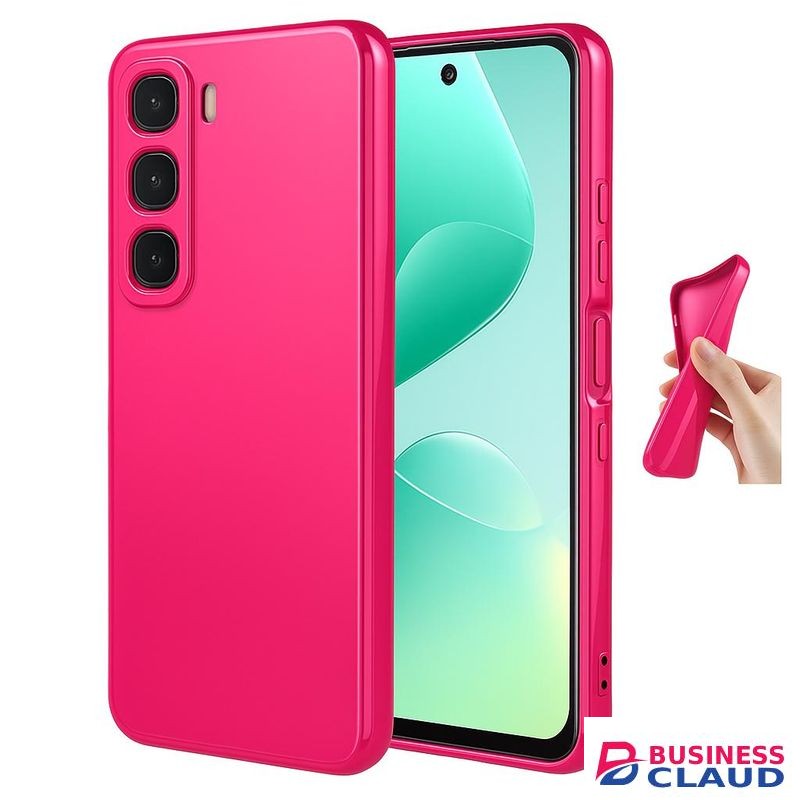 Soft Silicone Slim Fit Cover Anti-Scratch Shockproof Case for Infinix Hot 60 Pro+ - Hot Pink