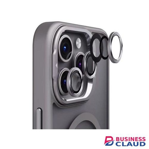 Magnetic phone case for iPhone 12 pro max Case, Full-Body Shockproof MagSafe Case, Built-in Stash Stand, 1 Set of Individual Lens Protectors