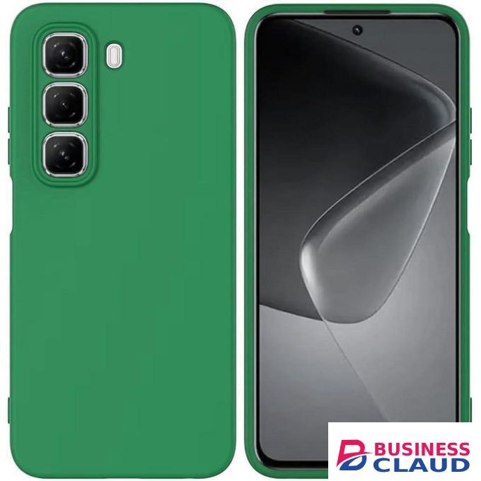 Green Soft Silicone Slim Smooth Phone Case Cover for Infinix Hot 50 Pro+ (Hot 50 Pro Plus)