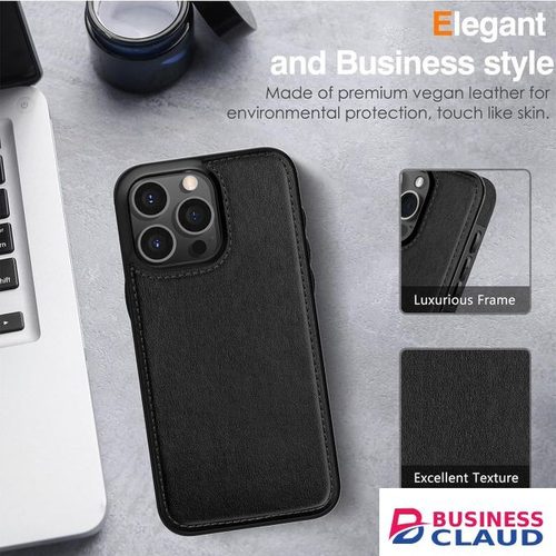 iPhone 16 Pro Case Magsafe Leather with Camera Lens Cover, Magnetic Soft PU Leather Phone Case for Men & Women, Slim Designer Case