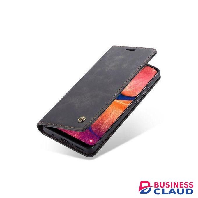 Caseme INFINIX HOT 50 PRO+ leather flip case (black leather flip cover for infinix hot 50 pro plus)