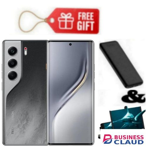 Tecno Camon 40 Pro, Display 6.78'', Storage 256GB ROM+ 8GB RAM, 4G (Dual Sim) 5200mAh, Black + Magnifier & Power Bank