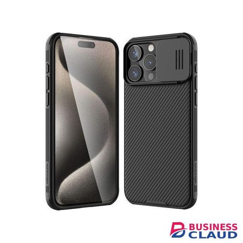 Nillkin iPhone 15 Pro Max Case with Sliding Camera CoverSlim Shockproof Protective Phone Case 6.7" 2023, Black
