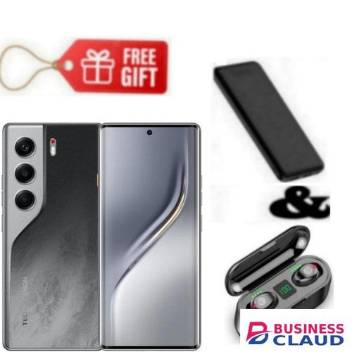Tecno Camon 40 Pro, Display 6.78'', Storage 256GB ROM+ UP To 16GB RAM, 4G (Dual Sim) 5200mAh, Black + F9 Earbuds & Power bank