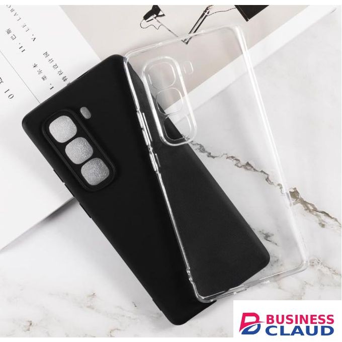 Infinix Hot 60 pro TPU Phone Cover/Case Compatible with Hot 60 Pro, Slim Shockproof Soft Cover with Anti-Scratch Design and Precise Cutouts for Full Protection (Black)