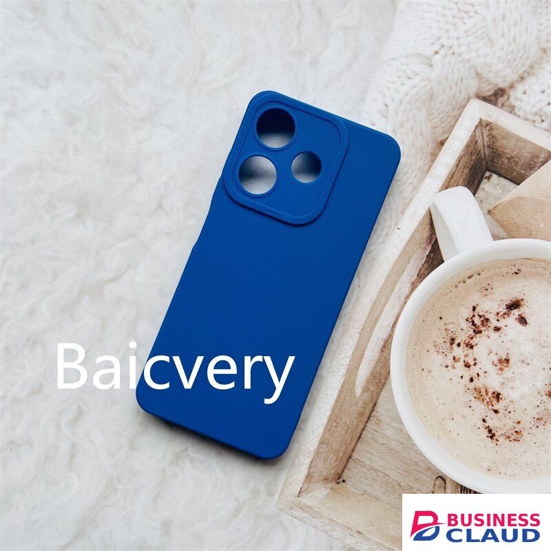 Infinix Hot 30 Play Classy Silicone Back Cover Case - Blue.