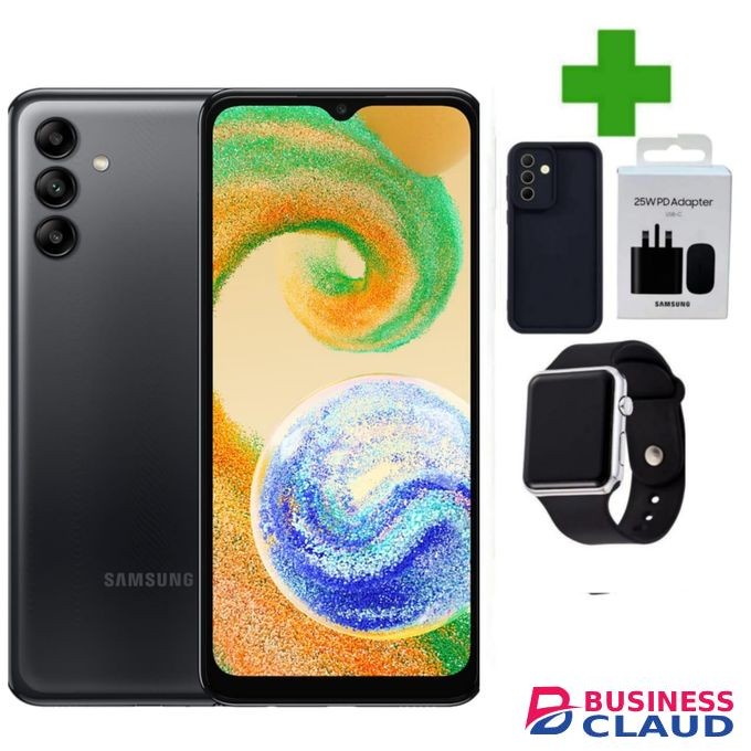 Samsung A04s, 6.5", 128GB + 4GB RAM (Dual SIM), 50MP, 5000mAh Plus Phone Cover,adapter,watch