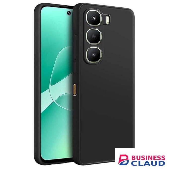 Soft Silicone Slim Fit Cover Anti-Scratch Shockproof Case for Infinix Hot 50 - Black