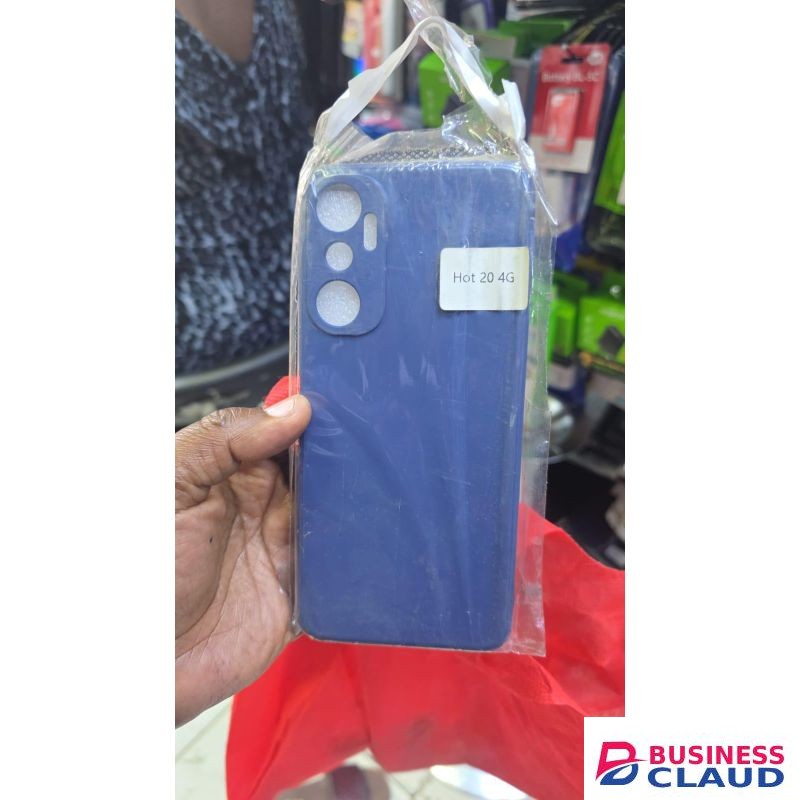 silicone back cover for INFINIX HOT 20 4G -BLUE