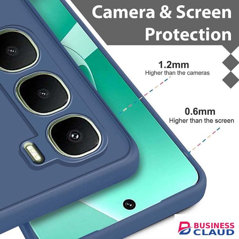 Soft Silicone Slim Fit Cover Anti-Scratch Shockproof Case for Infinix Hot 50 Pro - Blue