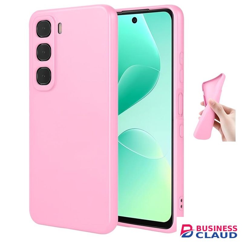 Soft Silicone Slim Fit Cover Anti-Scratch Shockproof Case for Infinix Hot 60i - Pink
