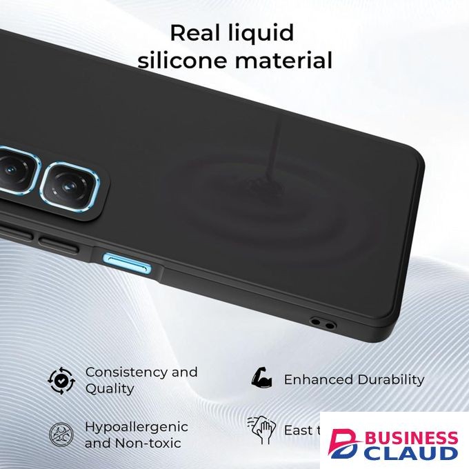 Soft Silicone Slim Fit Cover Anti-Scratch Shockproof Case for Infinix Hot 50 Pro - Black
