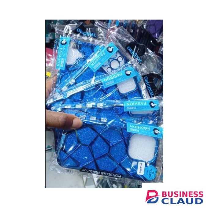 Classic Fashion Glitter Axe Series Case – Soft Silicone, Shockproof & Stylish Protection for iPhone 11 Pro – Blue Edition