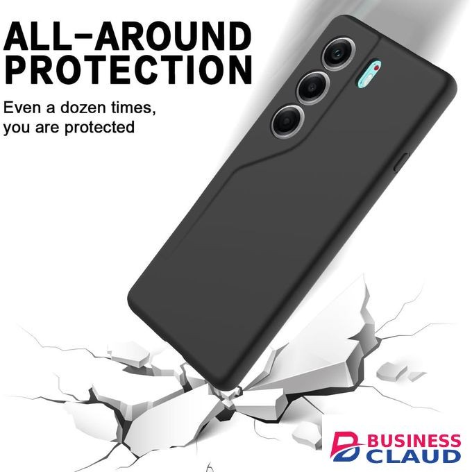 Soft Silicone Back Cover for Infinix Hot 9 - Black, anti-fingerprint, anti-scratch, durable silicone case