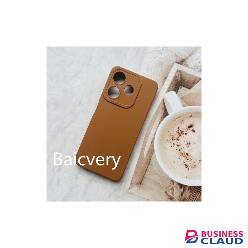 Infinix Hot 30 Silicone Fashion Classy Cover Case - Brown.