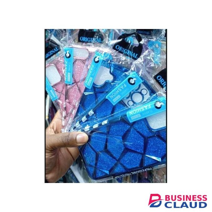 Classic Fashion Glitter Axe Series Case – Soft Silicone, Shockproof & Stylish Protection for iPhone 12 Pro – Blue Edition