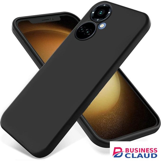 Soft Silicone Back Cover for Infinix Hot 50i - Black, anti-fingerprint, anti-scratch, durable silicone case